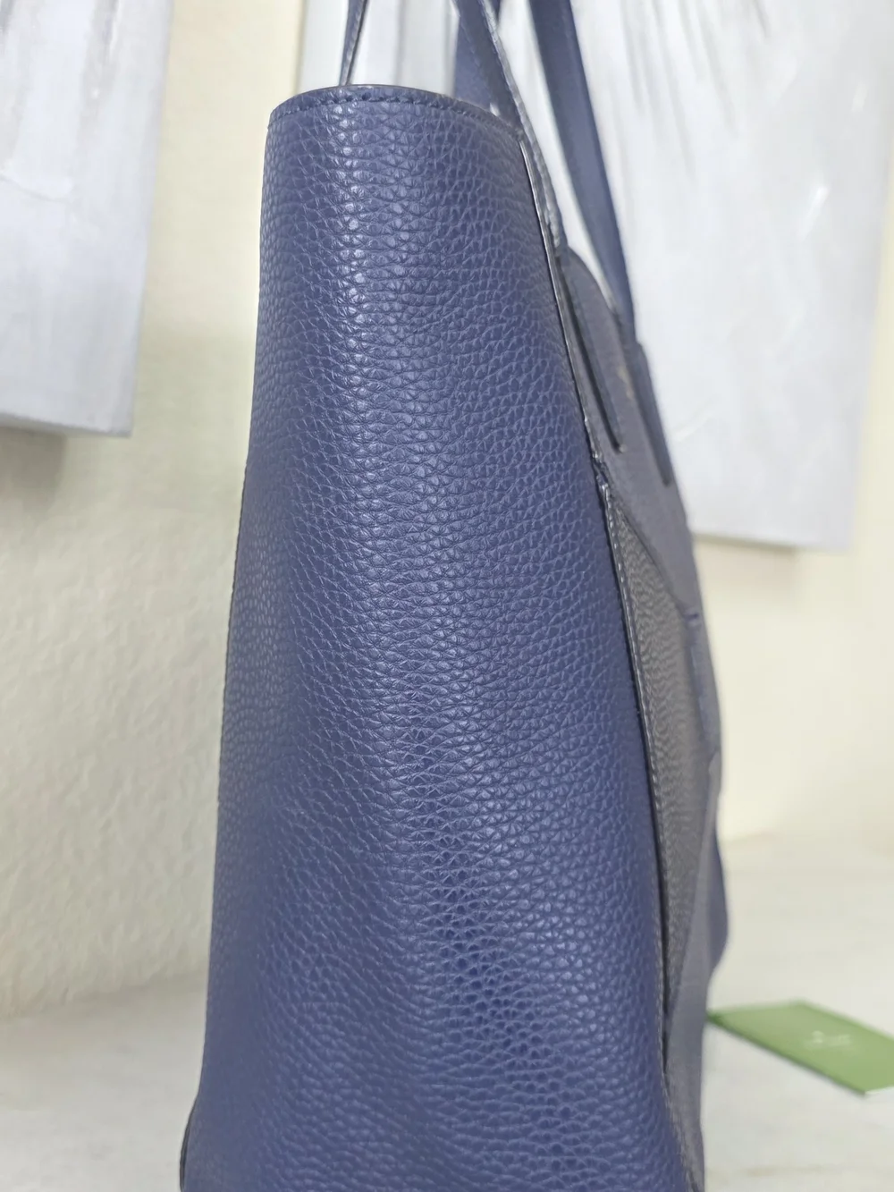 Kate Spade Francisca Bridge Place Large Bow Tote Navy Blue Leather